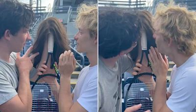 Zendaya's “Challengers” Costars Make Out with Her Wig on a Tennis Racket in Behind-the-Scenes Videos