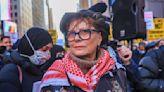 Susan Sarandon joins Columbia University students in Pro-Palestinian march after NYPD raid