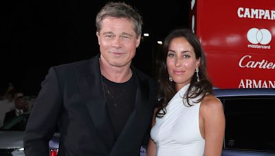 Brad Pitt and Girlfriend Ines de Ramon Go Red Carpet Official at Wolfs Premiere