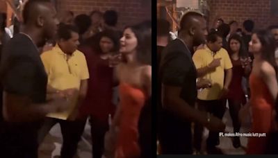 KKR player and Jamaican cricketer Andre Russell grooves to Shah Rukh Khan's song 'Lutt Putt Gaya' with Ananya Panday at after-party