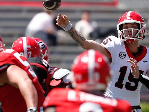 Strong spring, so-so G-Day for Georgia football starting quarterback Carson Beck