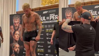 Jake Paul vive momentos de drama en el pesaje previo a su pelea con Mike Perry