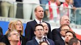 Prince William laughs with One Direction star and European king as he cheers on England team