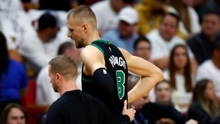 Celtics star Kristaps Porzingis said he's 'not super close' to returning