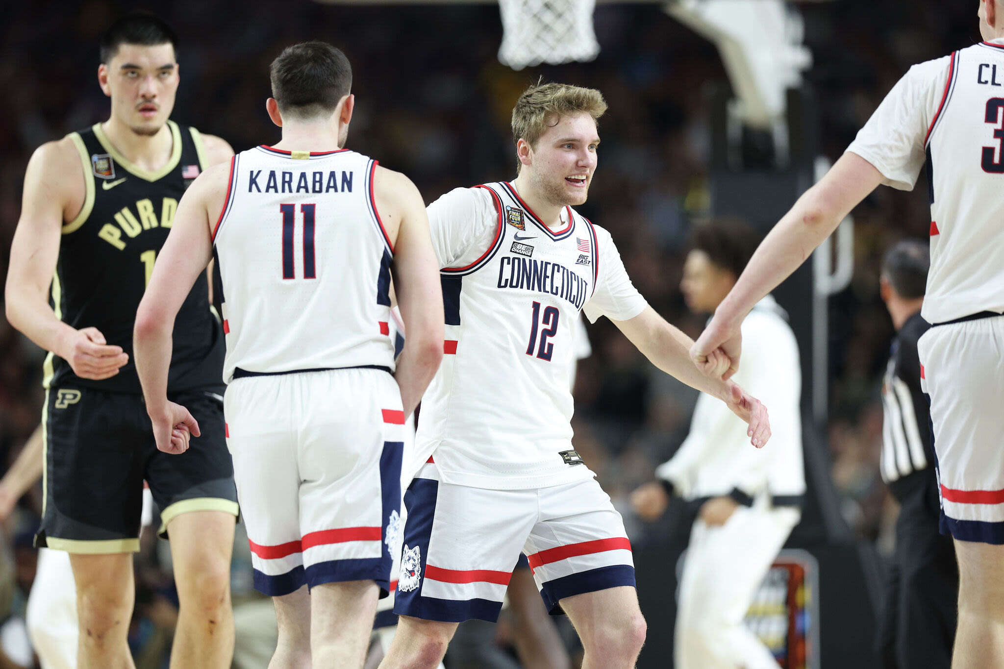 For weeks, Alex Karaban, Cam Spencer have been working out in Chicago, where NBA Draft Combine begins on Sunday