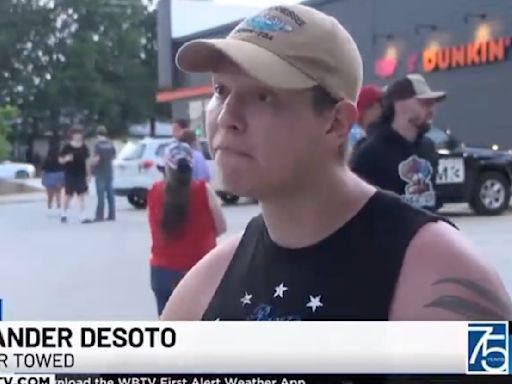 A Bunch Of Trump Supporters' Cars ...From A Dunkin' Parking Lot, And The Towing Company Name Is...