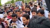 YS Jagan and MLAs of YSRCP arrives in black scarves to assembly in protest of attacks in the state
