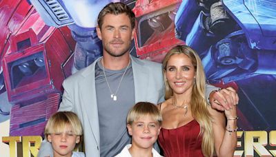 Chris Hemsworth and Wife Elsa Pataky Pose on Red Carpet in Australia with Lookalike Twin Sons Sasha and Tristan, 10