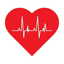 Heart with heartbeat line. Set of Heart beat pulse line vector icon ...