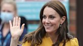 Kate Middleton Wore a Stunning Gold Pleated Dress to Royal Surrey County Hospital
