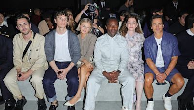 Evan Peters Makes Rare Public Appearance With Girlfriend Natalie Engel at Prada Milan Fashion Show