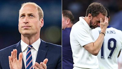 Prince William releases heartfelt message as Gareth Southgate resigns as England manager after Euros defeat