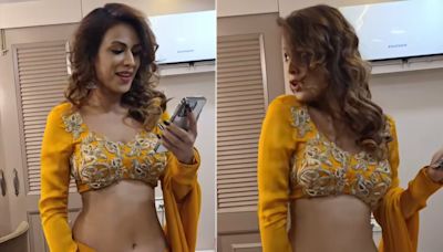 Nia Sharma Made Us Go Dhak Dhak In A Recreation Of Madhuri Dixit's Iconic Mustard Saree