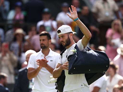 Novak Djokovic survives scare to end Jacob Fearnley’s Wimbledon dream