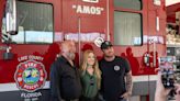 Lake fire truck dedicated to Amos Roach, grandfather of country music artist Michael Ray