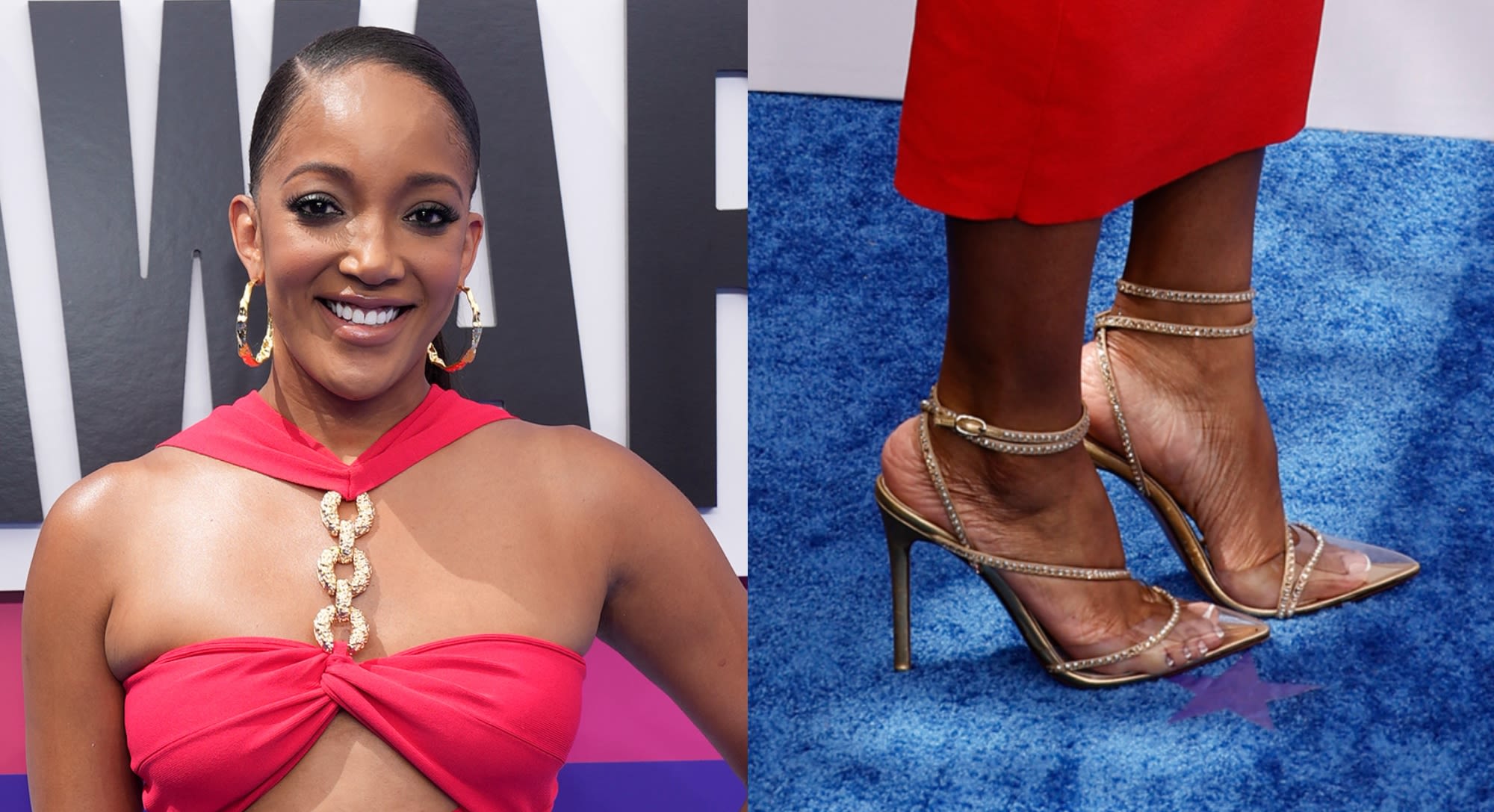 Mickey Guyton Shimmers in Sheer Shoes on the BET Awards 2024 Red Carpet