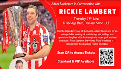 Saints legend Lambert set for first evening with supporters in Romsey