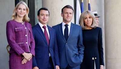 Emmanuel Macron recibe a presidente ecuatoriano para dialogar sobre clima y seguridad