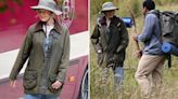 Renee Zellweger pictured in camping gear while filming Bridget Jones 4