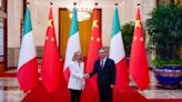 Italy and China sign a 3-year action plan as Italian leader Meloni tries to reset relations