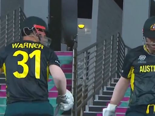 David Warner Leaves Fans In Stitches As He Walks Towards Wrong Dressing Room After Getting Out In T20 WC 2024 Clash