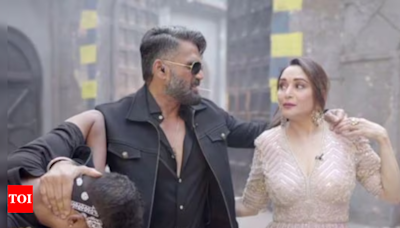 Dance Deewane 4: Witness Suniel Shetty turning into an action hero for Madhuri Dixit | - Times of India