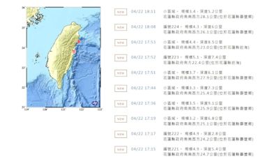 2小時發生14地震 氣象署示警「餘震往陸地跑」：別往山區