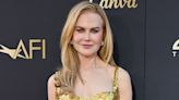 Nicole Kidman, 56, flaunts her ageless figure in a gold sequin dress