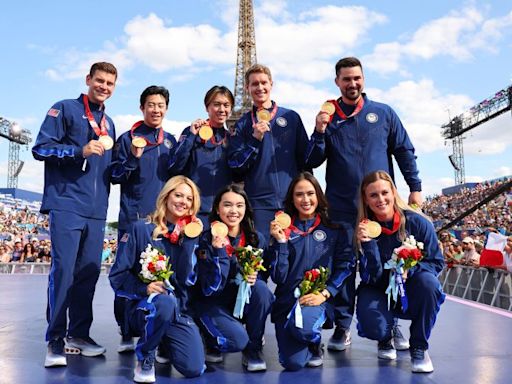 ‘What a special moment’: US figure skating team finally receives Beijing 2022 gold medals in ceremony under the Eiffel Tower