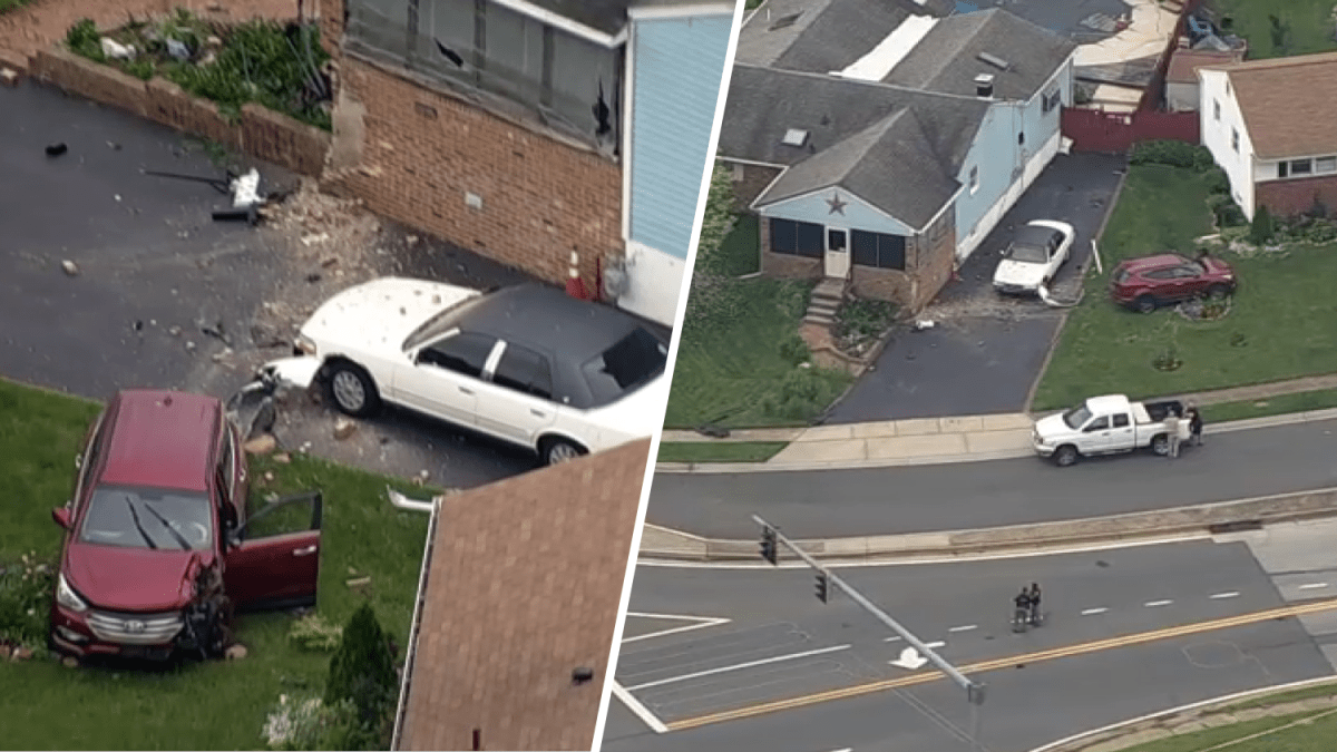 Two juvenile pedestrians were injured, one critically, after a car crash in New Castle County where police say a driver blew through an intersection, hit the two children and ran into a home on Monday afternoon. http://on.nbc10.com/r4rDbQK