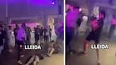 Imágenes sensibles: una brutal batalla campal acaba con un joven noqueado en una discoteca de Lleida