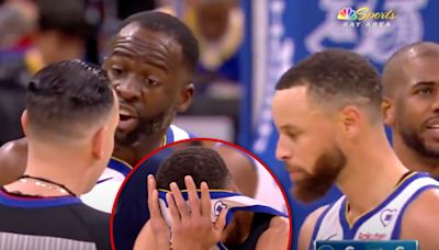 Draymond Green Ejected For Yelling At Ref, Steph Curry Gets Emotional