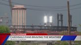 Cardinals fans show up despite chance for rain