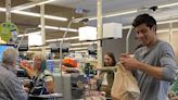 Christian Yelich was bagging groceries in West Allis on Tuesday. Here's why.