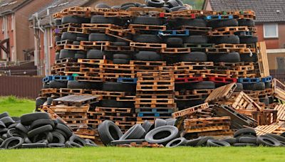 Toxic fumes fear over tyres on Antrim bonfires