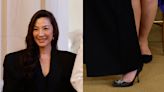 Michelle Yeoh Ups the Glitz in Roger Vivier Crystal Embellished Pumps at White House Presidential Medal of Freedom Ceremony