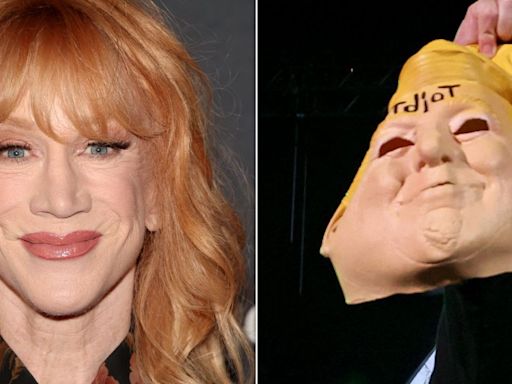 Kathy Griffin Reacts To Green Day Front Man Holding Up Donald Trump 'Idiot' Mask Onstage