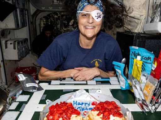 Strawberry cake and pirate eye patch: Rare picture shows how Sunita Williams celebrated her birthday in space