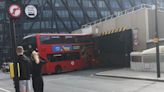 Double decker bus crashes into bridge near Paddington Station