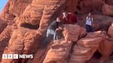 Video shows people damaging ancient rocks near Las Vegas