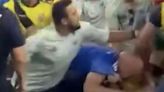 Shocking moment Ecuador and Mexico fans brawl in the stands