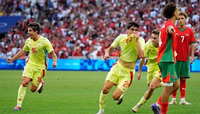 Spain beats Morocco 2-1 to reach its second straight Olympics final in men's soccer and 5th overall