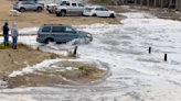 Watch: Rogue Waves Cause Traffic Accident in East Coast Overwash