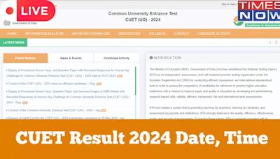 CUET Result 2024 Date, Time LIVE: CUET UG Results Likely Today on exams.nta.ac.in, Check Expected DU Cut Off