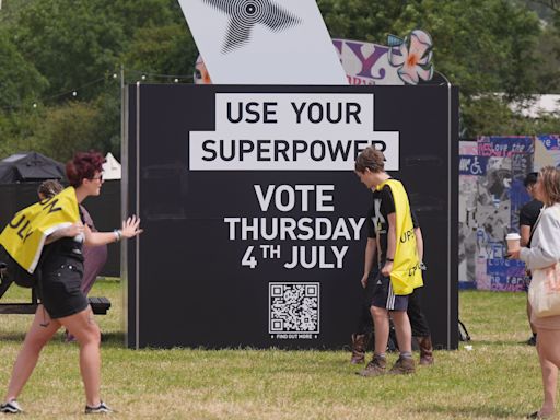 Just Vote: Glastonbury ‘politically charged’ in week before General Election