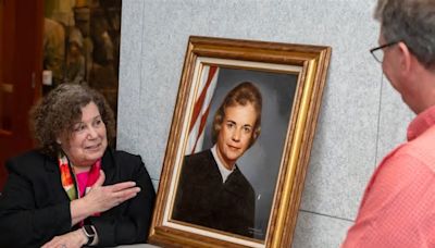 Portrait of nation’s first female Supreme Court justice, saved from trash, to hang in Augusta courthouse