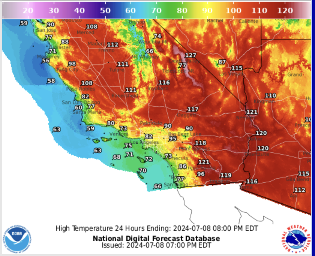 Map shows California cities break heat records amid soaring temperatures