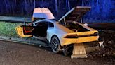 Two arrested after Lamborghini driver ‘fails to stop for police and crashes’