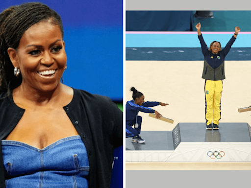 ¿Qué piensa Michelle Obama de la foto viral de Simone Biles, Jordan Chiles y Rebeca Andrade?