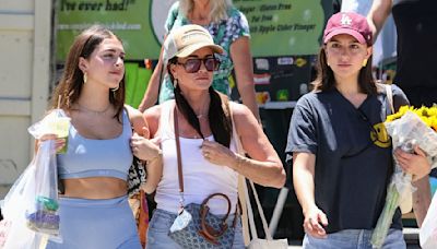 Kyle Richards enjoys farmers market trip with kids Portia and Alexia